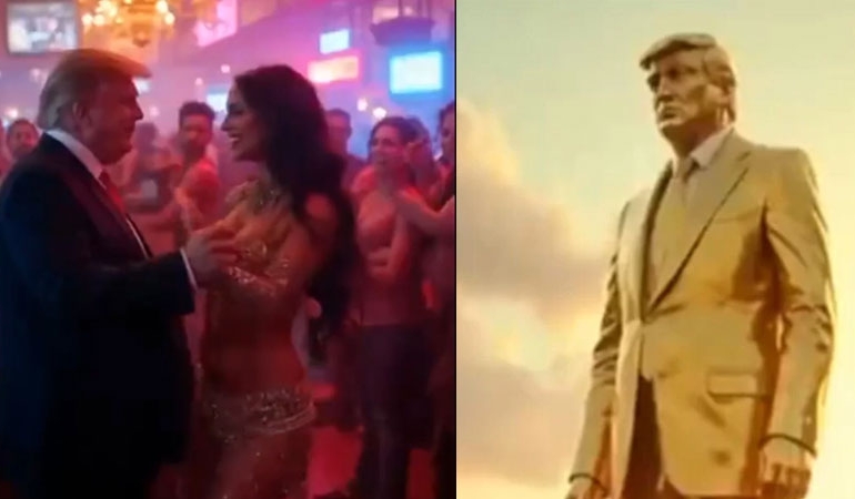 TRUMP’TAN SKANDAL PAYLAŞIM: GAZZE’DE DANSÖZLÜ VE DOLARLI PARTİ