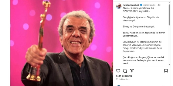 TÜRK SİNEMASININ USTASI ALİ ÖZGENTÜRK HAYATINI KAYBETTİ