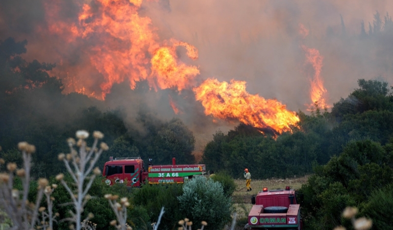 İzmir Aliağa’da Çöp Yangını: Alevler Ormana Sıçradı, Bir Ev Kullanılamaz Hale Geldi