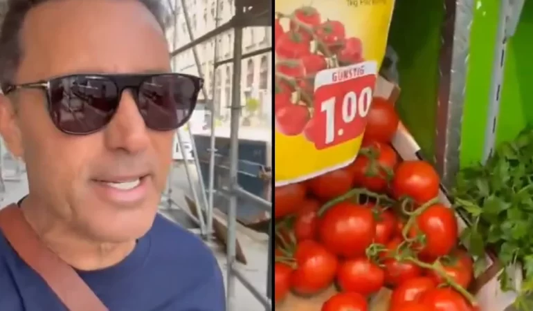 Mustafa Sandal Almanya’da Sokak Sokak Gezdi: Domates Kilosu Kaç Euro?
