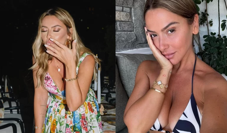 HADİSE LEOPAR BİKİNİSİYLE TATİL POZLARIYLA GÜNDEM OLDU