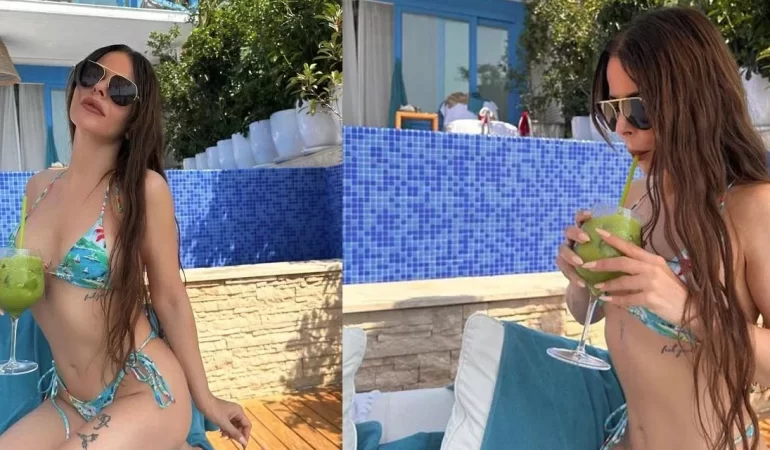 SİMGE SAĞIN’DAN CESUR BİKİNİ POZU SOSYAL MEDYAYI SALLADI!